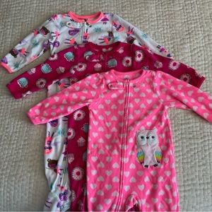 Bundle of 3 Carter’s Fleece Pajamas